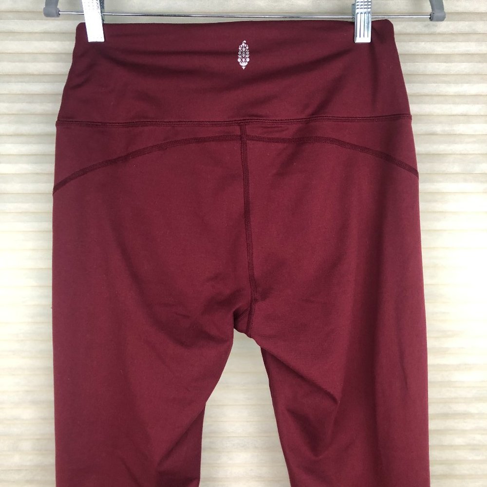 Free People Movement Good Times Ultra High Rise Extra Ling Maroon Leggings Yoga - Picture 7 of 14